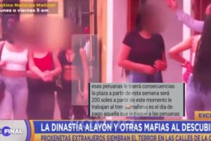 Mensajes y crímenes de las mafias venezolanas que controlan la prostitución en Lima