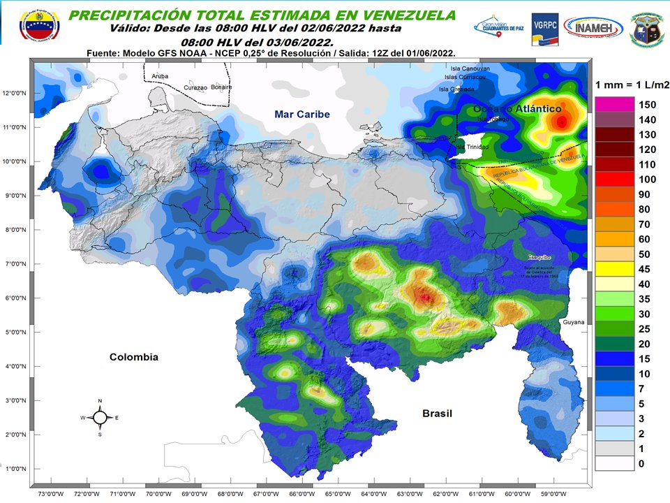 Nubosidad, lluvias y actividad eléctrica: el pronóstico de Inameh para este #2Jun