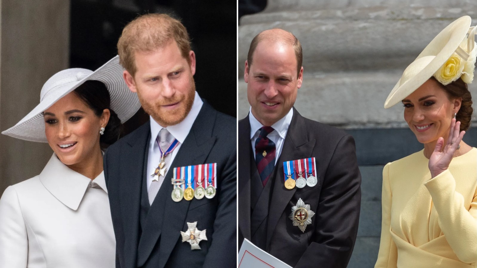 Los duques de Sussex y de Cambridge no han cruzado ni miradas en el Jubileo de la reina Isabel