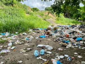 Avenida de Puerto Ordaz se ha convertido en un vertedero de basura y zamuros (FOTOS)
