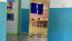 “Llueve más adentro que afuera”: entre zamuros e inundaciones ven clases los niños de un prescolar en Puerto Ordaz