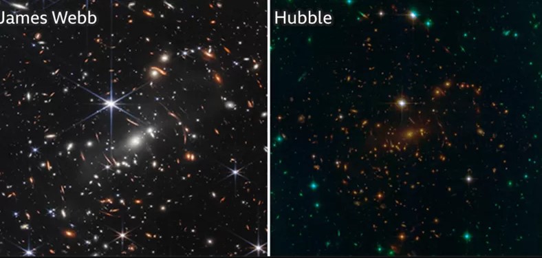 Las grandes diferencias entre las imágenes tomadas por los telescopios Webb y Hubble