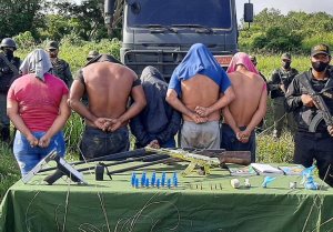 Fanb detuvo a cinco sujetos por presunto narcotráfico y minería ilegal en Bolívar
