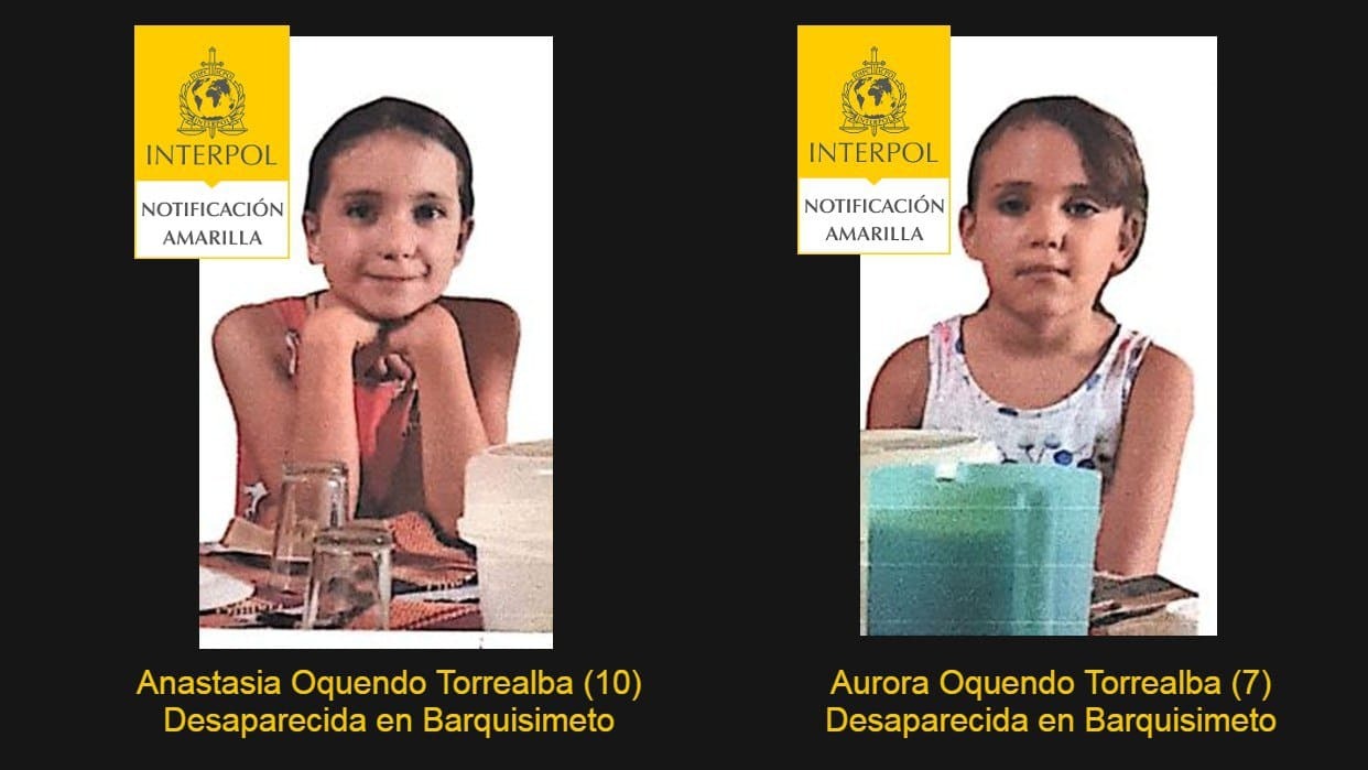 Interpol busca a dos niñas desaparecidas en Lara