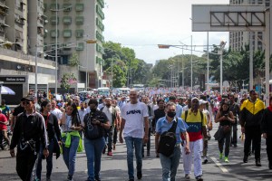 “Juntos por un salario justo”: La exigencia de los gremios que abarrotaron las calles de Caracas este #23Ene (VIDEO)