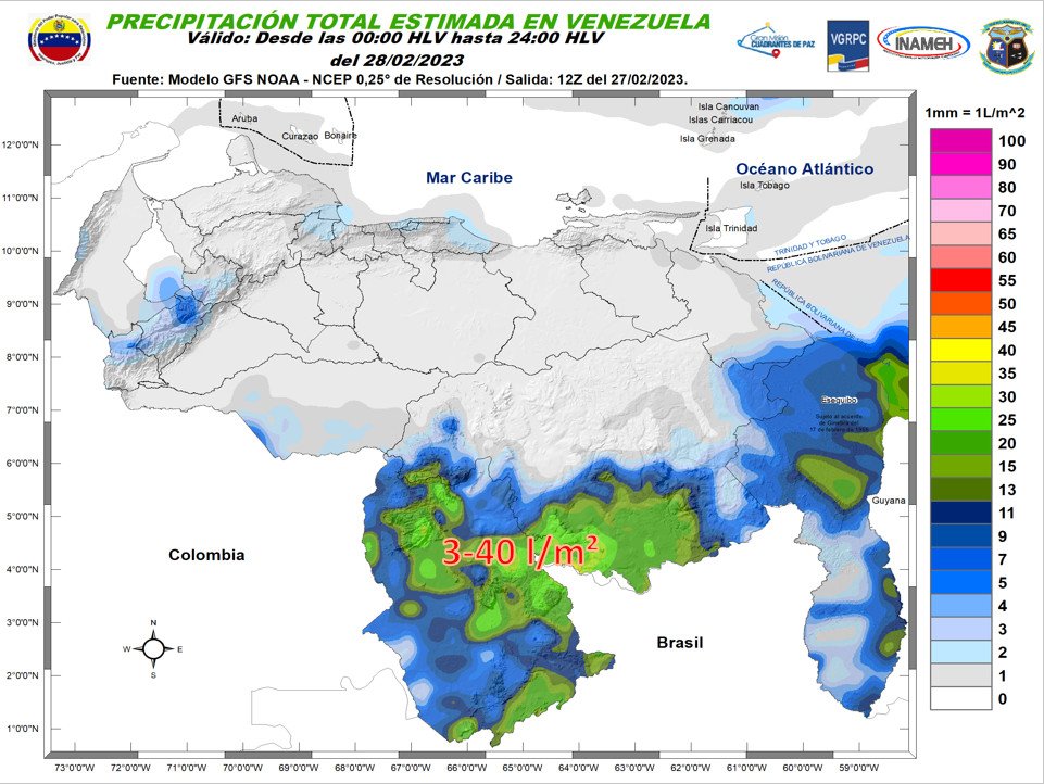 Inameh prevé bajas probabilidades de lluvias en gran parte de Venezuela este #28Feb