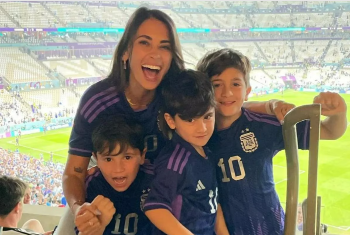 Fueron a ver a la selección argentina y se encontraron a Antonela Roccuzzo en el lugar menos pensado