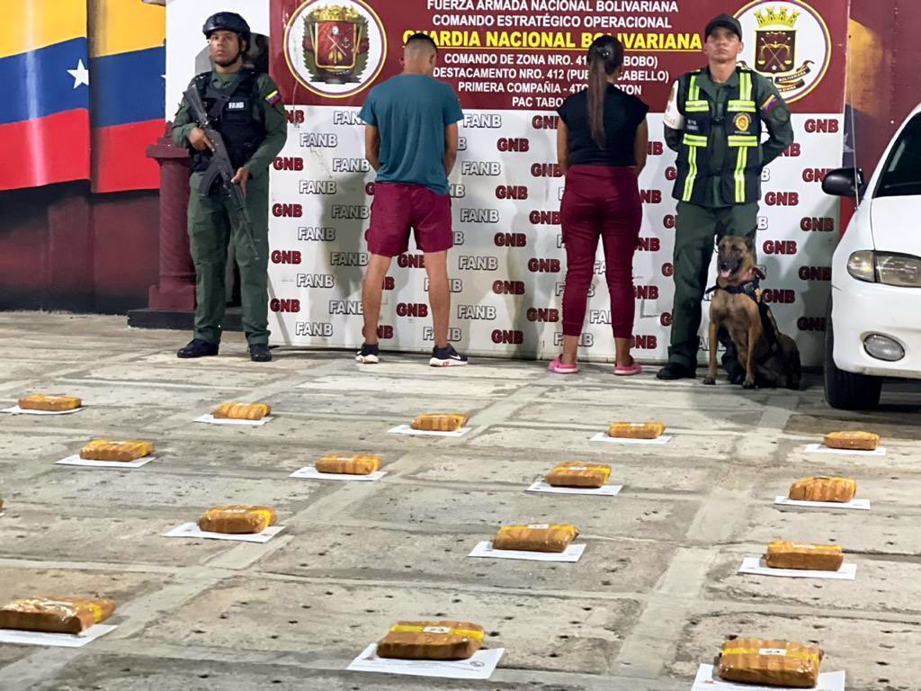 Incautaron 31 panelas de marihuana ocultas dentro de un vehículo en Carabobo (Fotos)