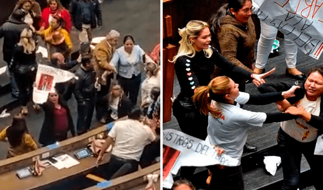 Congresistas bolivianas intercambiaron cachetadas y jalones de greñas en plena sesión (Video)