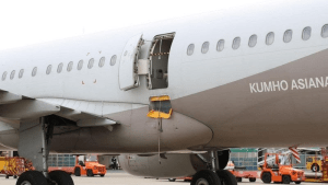 Se volvió loco y abrió la puerta de emergencia del avión en pleno vuelo: varias personas fueron hospitalizadas (VIDEO)