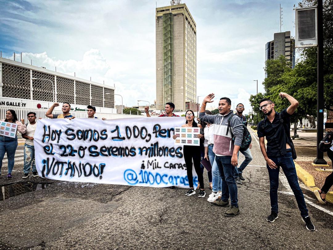 Activistas de “1000 Caras” se movilizaron para incentivar a los venezolanos a participar en la elección Primaria