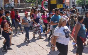 Migrantes, entre ellos venezolanos, marcharon en México para pedir protección a la Comisión de DDHH