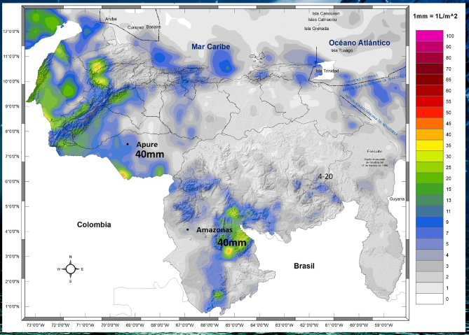Nubosidad y lluvias: el pronóstico de Inameh en Venezuela para este #17Oct