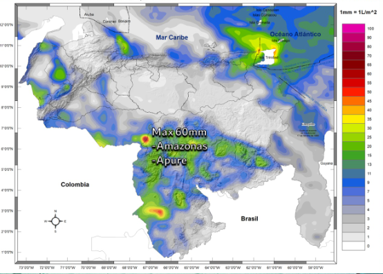 Lluvias y actividad eléctrica: el pronóstico de Inameh para este #10Nov