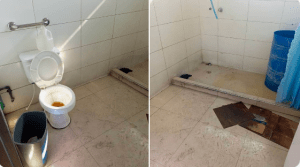 Crítica situación en el Hospital Vargas: Pacientes infantiles improvisan ante falta de agua en baños (Imágenes)