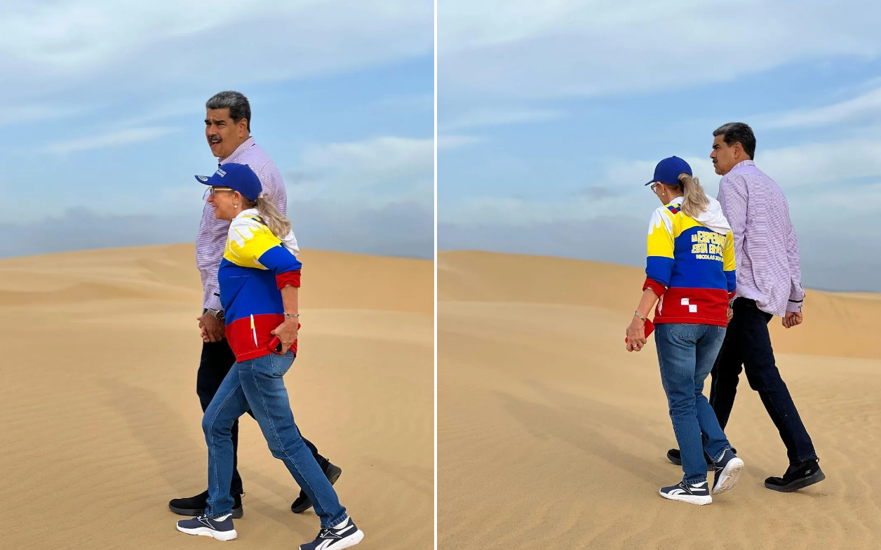 El chiste del día: Nicolás Maduro y “Cilita” se fueron a buscar firmas del 1×10 en Los Médanos de Coro