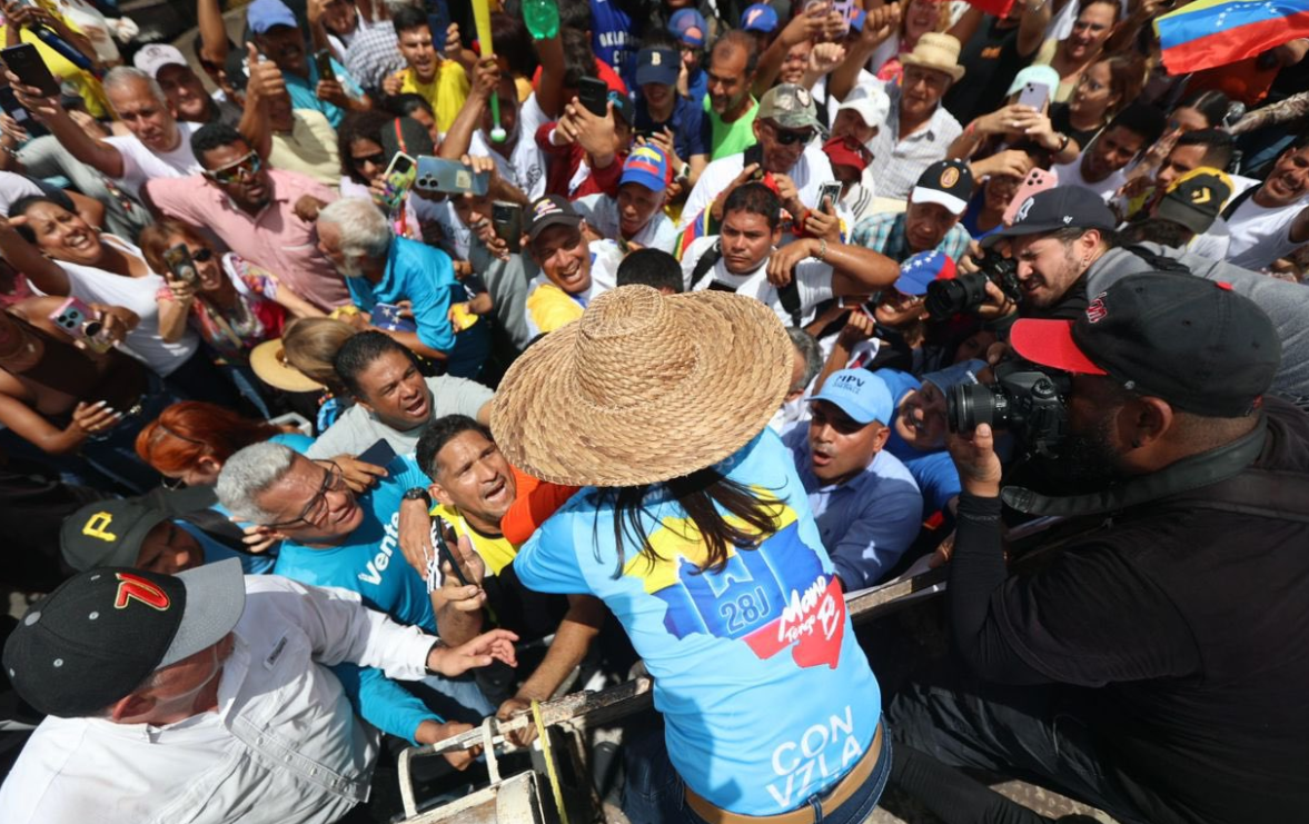 Dron captó VIDEO de la movilización de María Corina Machado en Maturín este #20Jul